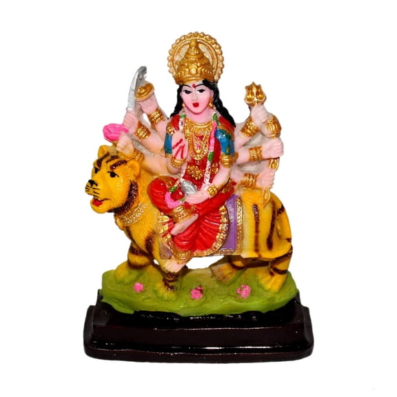 Swadeshi Desire Hindu Goddess Durga Ma Resin Idol Statue Sculpture Decorative Showpiece( Resin )(12 cm)