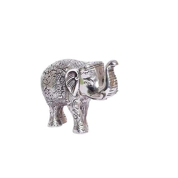 Swadeshi Desire Metal Elephant Silver Color for Showpiece Enhance Your Home,Office,Animal Showpiece Figurines,Corporate Gift Article