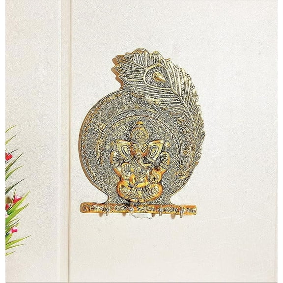 Swadeshi Desire Metal Ganesha ji Key Holder Decorative for Wall | Ganesh Statue / Religious Idol / Wall Hanging Ganesh / Home Decor Show Piece Gifts / Wall Sculpture Idol Key Holder Metal Key Holder