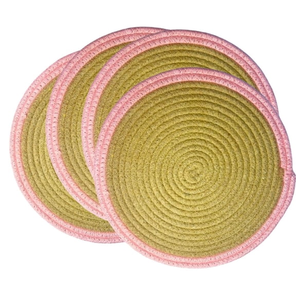 Swadeshi Desire™Natural Heat Resistant Jute Coaster/Place mats( Set of 4 )(12 X 12 Inches)
