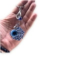 thumbnail image 1 of Swadeshi Desire Peacock Shape Pendant Blue Evil Eye Keychain Crystal alloy peacock Keyring, 1 of 4