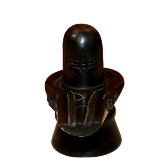 Swadeshi Desire Shivling Murti Idol Marble Figurine, Black Decorative Showpiece (10 cm) (Marble, Black)