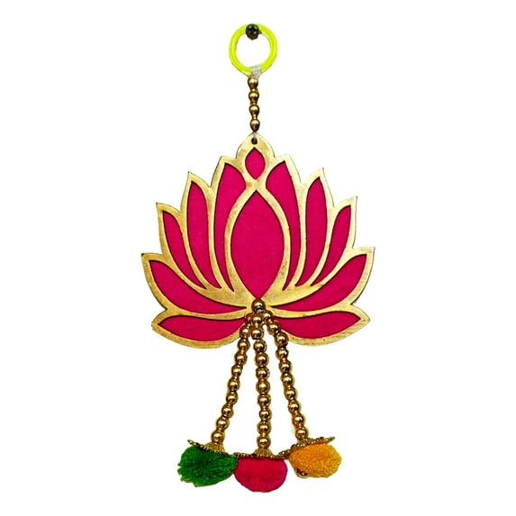 Swadeshi Desire's Lotus Flower Toran Wall Hanging For Home Decoration showpiece Garland for Party Diwali, Wedding Pack of 6 pcs (4.5 inch)