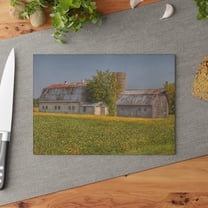 U R There Photography Swaffer Road Duo Rustic Farmhouse Tempered-Glass Cutting Board 8"x 11"