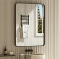 thumbnail image 1 of Swafrrt Black Bathroom Vanity Mirror for Wall, 24x32 inch Metal Framed Wall Mirror Rectangular with Tempered Glass, Anti-Rust, Hangs Horizontally or Vertically, 1 of 9