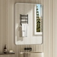 thumbnail image 1 of Swafrrt Black Bathroom Vanity Mirror for Wall, 24x32 inch Metal Framed Wall Mirror Rectangular with Tempered Glass, Anti-Rust, Hangs Horizontally or Vertically, 1 of 8