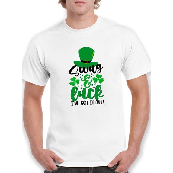 Swag And Luck T-Shirt Men -Image by Shutterstock, Male 5X-Large