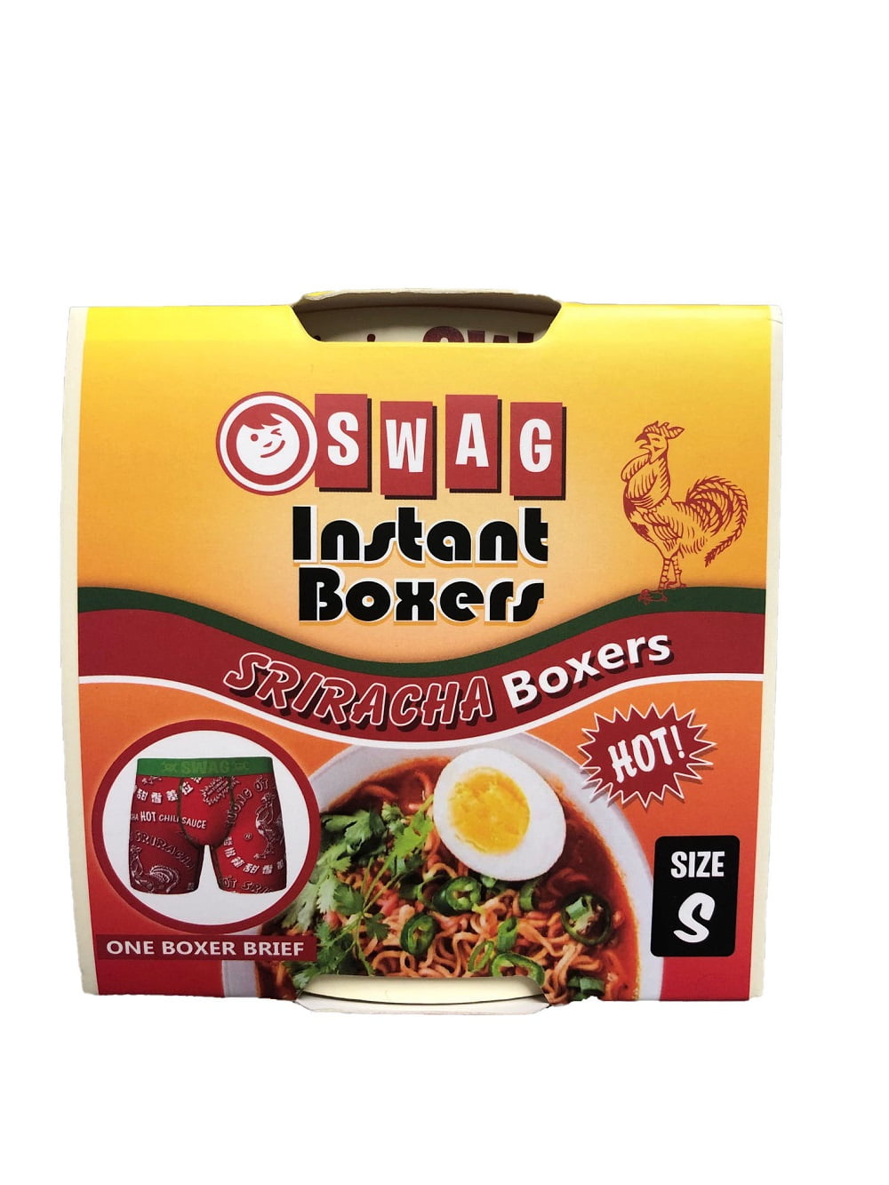 Swag Cup of Noodles BOXers Sriracha Instant Men's Boxer Briefs