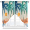 thumbnail image 1 of Swag Curtain Valances Boho Summer Beach Swag Valances for Kitchen Windows Mount Coconut Tree Bohemian Short Topper Curtains Valance Tier Pair for Kitchen Bedroom Living Room Bathroom 28"x36", 1 of 8
