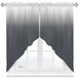 thumbnail image 1 of Swag Curtain Valances Grey Polka Dots Ombre Swag Valances for Kitchen Windows Gradient Gradual Color Short Topper Curtains Valance Tier Pair for Kitchen Bedroom Living Room Bathroom 28"x36", 1 of 8