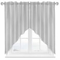 thumbnail image 1 of Swag Curtain Valances Grey Stripes Swag Valances for Kitchen Windows White Lines Lines Short Topper Curtains Valance Tier Pair for Kitchen Bedroom Living Room Bathroom 28"x36", 1 of 8