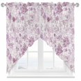 thumbnail image 1 of Swag Curtain Valances Maple Tree Pine Swag Valances for Kitchen Windows Watercolor Plants Purple Short Topper Curtains Valance Tier Pair for Kitchen Bedroom Living Room Bathroom 28"x36", 1 of 8