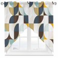 thumbnail image 1 of Swag Curtain Valances Modern Art Geometric Swag Valances for Kitchen Windows Abstract Mid Century Short Topper Curtains Valance Tier Pair for Kitchen Bedroom Living Room Bathroom 28"x36", 1 of 8