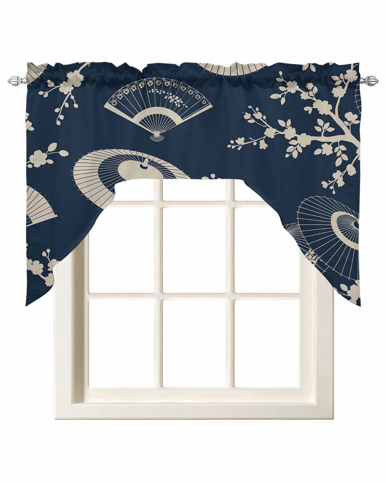 Paper Window Valance Swag Curtain Valances Paper Fan Swag Valances for Kitchen Windows ...