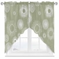 thumbnail image 1 of Swag Curtain Valances Sage Green Circle Swag Valances for Kitchen Windows Lines Modern Abstract Art Short Topper Curtains Valance Tier Pair for Kitchen Bedroom Living Room Bathroom 28"x36", 1 of 8