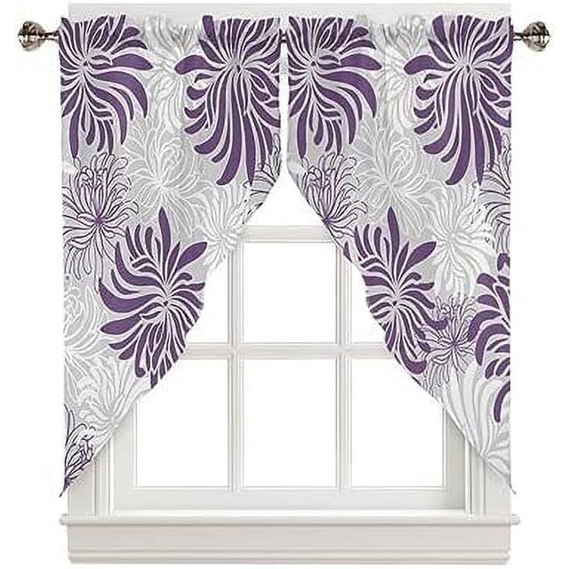 Swag Curtain Valances Watercolor Sunflower Swag Valances for Kitchen