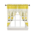 thumbnail image 1 of Swag Curtains, Gonome Yellow Lemon Plaid Rod Pocket Kitchen Curtains Valances Tier Curtains Swag Valance Curtains for Bedroom Living Room 36" x 63", 2 Panels, 1 of 6