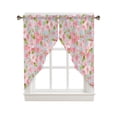 thumbnail image 1 of Swag Curtains, Spring Peach Blossom Water Color Background Rod Pocket Kitchen Curtains Valances Tier Curtains Swag Valance Curtains for Bedroom Living Room 36" x 36", 2 Panels, 1 of 1