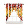 thumbnail image 1 of Swag Curtains, Tropical Fruit Orange Pineapple Rod Pocket Kitchen Curtains Valances Tier Curtains Swag Valance Curtains for Bedroom Living Room 36" x 63", 2 Panels, 1 of 6