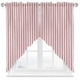 thumbnail image 1 of Swag Curtains Valances for Windows, Red Vintage Striped Short Kitchen Window Curtains Over Sink, Abstract Modern Geometric Art Cafe Curtains Panel Set Of 2,Rod Pocket, 36 Inches Length, 1 of 8