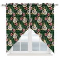 thumbnail image 1 of Swag Curtains Valances for Windows, Tropical Motivational Short Kitchen Window Curtains Over Sink, Hello Summer Hat Tropical Plants Cafe Curtains Panel Set Of 2,Rod Pocket, 36 Inches Length Green, 1 of 9