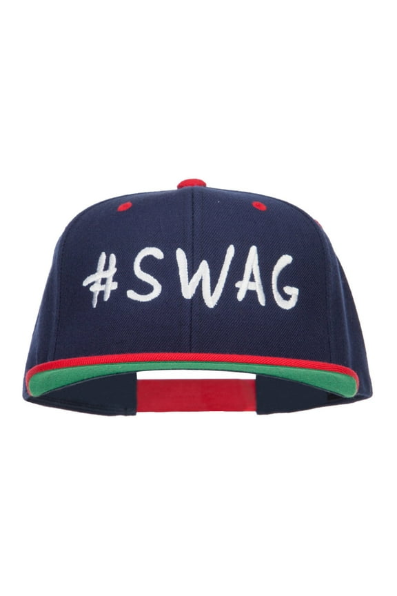 Swag Embroidered Two Tone Snapback - Navy Red OSFM