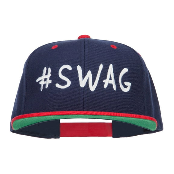 Swag Embroidered Two Tone Snapback - Navy Red OSFM