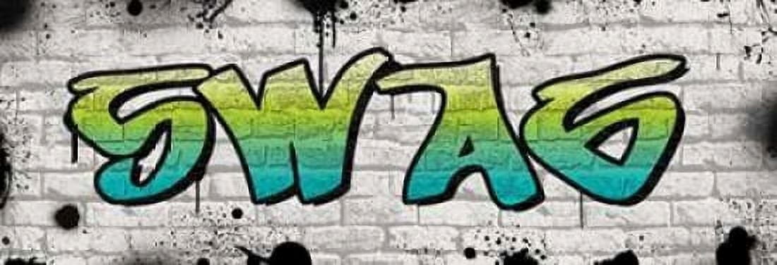 Swag Graffiti Canvas Art - N Harbick (8 x 24)
