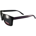 thumbnail image 1 of Swag Riot Retro Sunglasses Black and Purple Side Stripe Frame w/ Smoke Lenses, 1 of 5