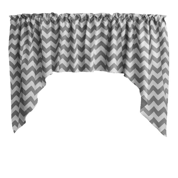 Swag Valance Cotton Chevron Zig Zag Print 58" Wide / 36" Tall