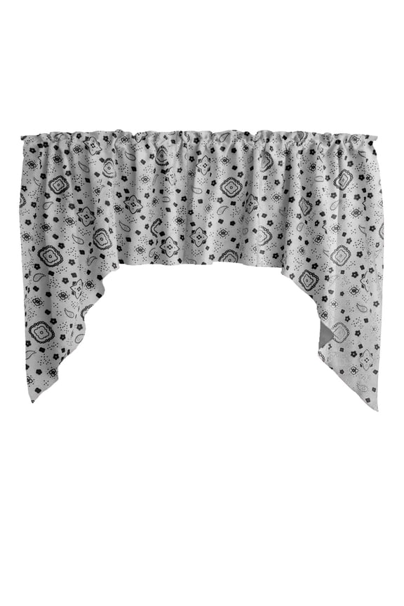 Swag Valance Cotton Floral Bandanna Paisley Print 58" Wide / 36" Tall