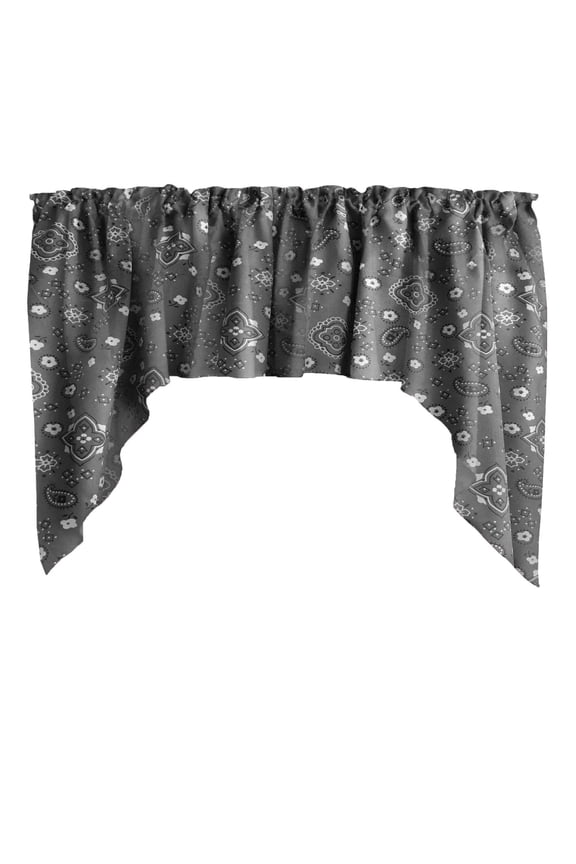 Swag Valance Cotton Floral Bandanna Paisley Print 58" Wide / 36" Tall