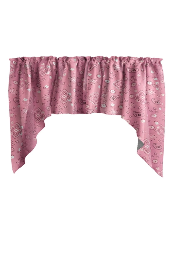 Swag Valance Cotton Floral Bandanna Paisley Print 58" Wide / 36" Tall