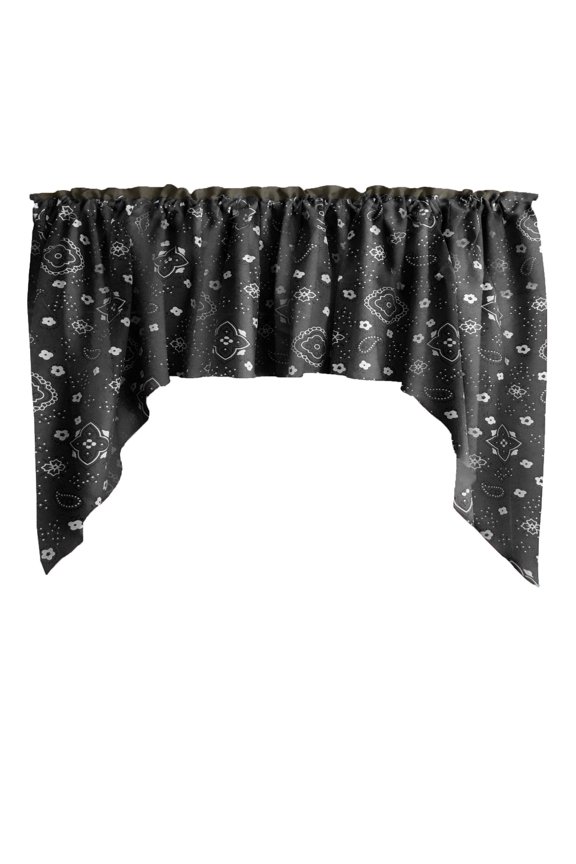 Swag Valance Cotton Floral Bandanna Paisley Print 58" Wide / 36" Tall