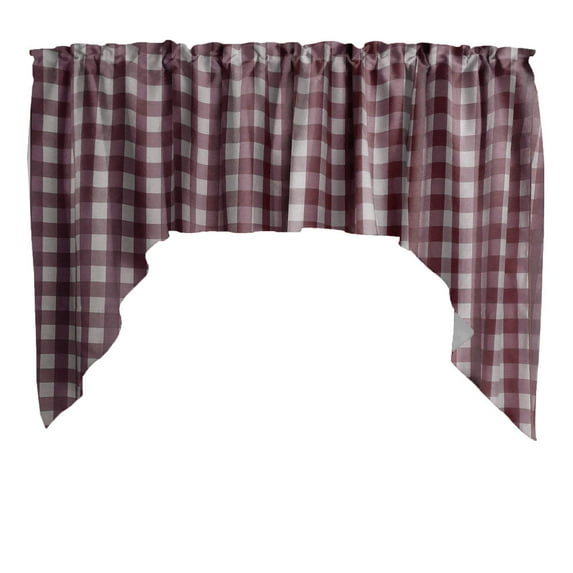 Swag Valance Cotton Gingham Checkered Print 58" Wide / 36" Tall