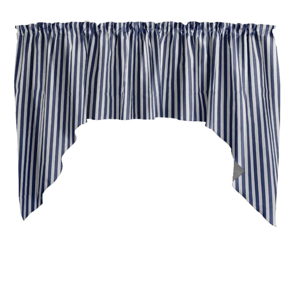 Swag Valance Cotton Half Inch Wide Stripes Print 58" Wide / 36" Tall