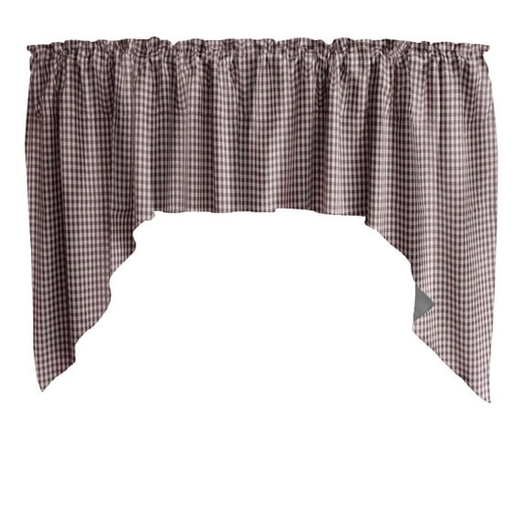 Swag Valance Cotton Print 1/8th Inch Small Gingham Checkered 58" Wide / 36" Tall