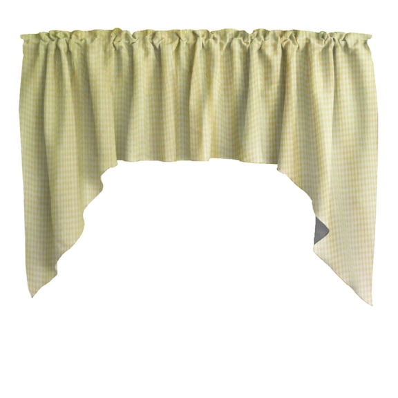 Swag Valance Cotton Print 1/8th Inch Small Gingham Checkered 58" Wide / 36" Tall