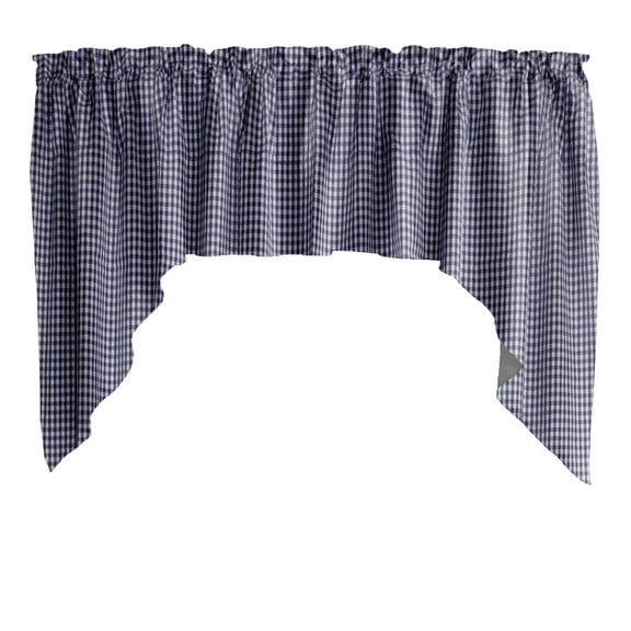 Swag Valance Cotton Print 1/8th Inch Small Gingham Checkered 58" Wide / 36" Tall