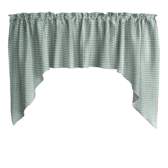 Swag Valance Cotton Print 1/8th Inch Small Gingham Checkered 58" Wide / 36" Tall