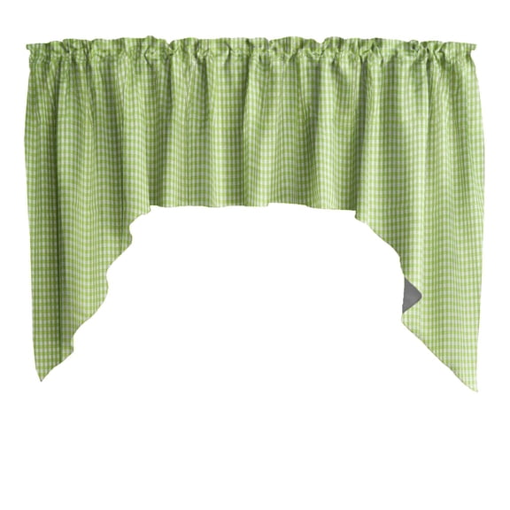 Swag Valance Cotton Print 1/8th Inch Small Gingham Checkered 58" Wide / 36" Tall