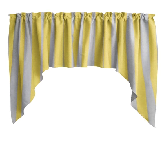 Swag Valance Cotton Print 2 Inch Wide Stripes 58" Wide / 36" Tall
