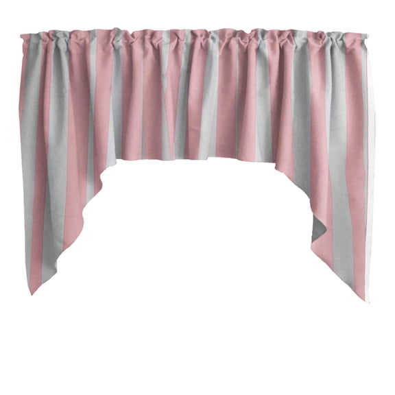 Swag Valance Cotton Print 2 Inch Wide Stripes 58" Wide / 36" Tall