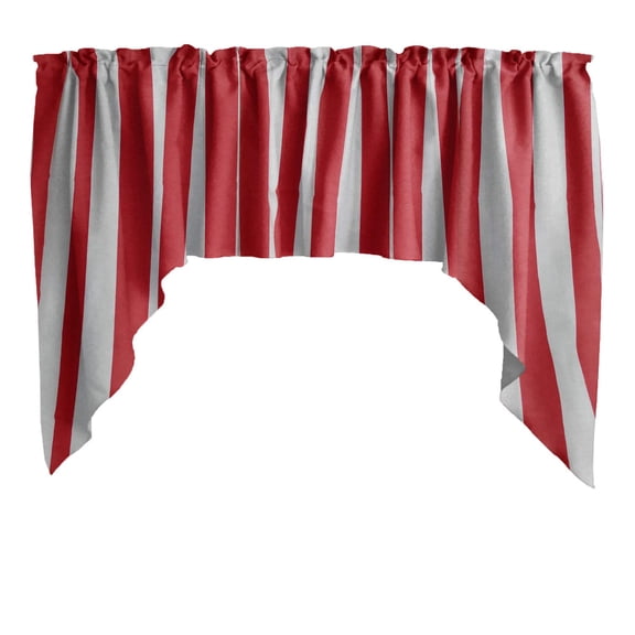 Swag Valance Cotton Print 2 Inch Wide Stripes 58" Wide / 36" Tall