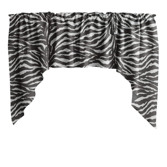 Swag Valance Cotton Zebra Print 58" Wide / 36" Tall
