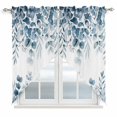 thumbnail image 1 of Swag Valance Curtains for Windows, Blue Green Eucalyptus Leaves Light Filtering Kitchen Curtains with Rod Pocket, Spring Summer Botanical Window Treatment Valances for Living Room, 28x36 - 2 PCS, 1 of 9