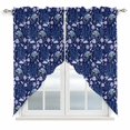 thumbnail image 1 of Swag Valance Curtains for Windows, Coastal Turtle Light Filtering Kitchen Curtains with Rod Pocket, Blue Ocean Starfish Retro Coral Shell Window Treatment Valances for Living Room, 28x36 - 2 PCS, 1 of 9