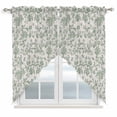 thumbnail image 1 of Swag Valance Curtains for Windows, Farmhouse Flower Light Filtering Kitchen Curtains with Rod Pocket, Botanical Vintage Fruit Green Leaf Window Treatment Valances for Living Room, 36x45 - 2 PCS, 1 of 9