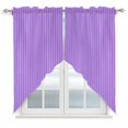 thumbnail image 1 of Swag Valance Curtains for Windows, Purple Striped Light Filtering Kitchen Curtains with Rod Pocket, Geometric Pink Vertical Solid Rainbow Window Treatment Valances for Living Room, 36x36 - 2 PCS, 1 of 9