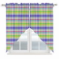 thumbnail image 1 of Swag Valance Curtains for Windows, Slate Blue Plaid Light Filtering Kitchen Curtains with Rod Pocket, Colorful Vintage Check Farmhouse Window Treatment Valances for Living Room, 36x63 - 2 PCS, 1 of 9